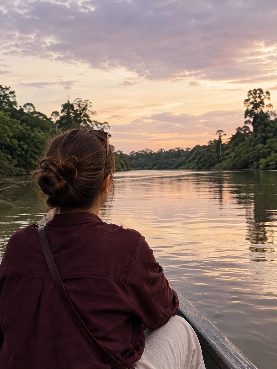 Vista del río Kinabatangan